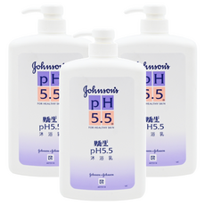嬌生 PH5.5 沐浴乳, 1000ml, 微酸平衡配方, 專為寶寶肌膚打造, 溫和潔淨, 含有保濕成分, 1L, 3瓶