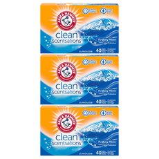 ARM&HAMMER 柔軟香衣紙 清新香, 40張, 衣物柔軟, 防止靜電, 3盒