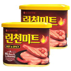 LOTTE 樂天 午餐肉 辣味, 韓國第一品牌, 340g, 2罐
