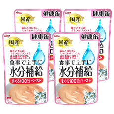 AiXiA 水分補給1號 鮪魚泥, 全貓適用, 有效補充水分與電解質, 鮪魚泥狀, 40g, 4包