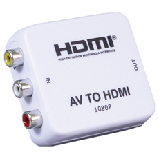 DigiFusion 伽利略 AV 轉 HDMI 轉接器, 1080P, 支援 NTSC/PAL, 附贈USB電源線, 1個