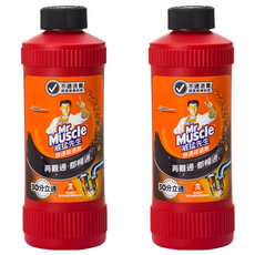 威猛先生 快速疏通劑, 簡單、快速、通順, 防止滋生病菌, 500ml, 2瓶