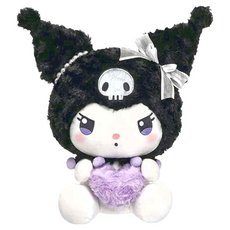 LDCX 靈動創想 Sanrio 三麗鷗 驚喜禮物酷洛米玩偶 - 黑, 黑色, 1個, 27cm