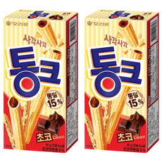 ORION 好麗友 Tonk 全麥可可威化棒, 45g, 2盒