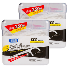 Shallop 刷樂 超細滑潔舌牙線棒, 250支, 2盒