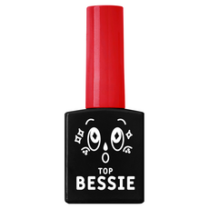 BESSIE 亮面上層凝膠, 如玻璃球般閃耀的透亮光澤, 避免指甲受生活刮痕影響, 透明, 11ml, 1瓶