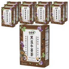 薌園 黑豆牛蒡茶, 青仁黑豆, 黃金比例調配, 不含咖啡因, 10g, 10包, 10盒