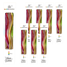 RAINBOW CANDLE 金屬彩色曲線生日蛋糕蠟燭6支裝, 炫彩/金色/銀色/玫瑰金/彩色/香檳, 慶生/居家/裝飾/酒吧/餐廳, 8組