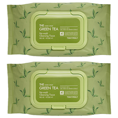TONYMOLY The Chok Chok 綠茶免沖洗卸妝濕紙巾 100張x2入, 100張, 2包
