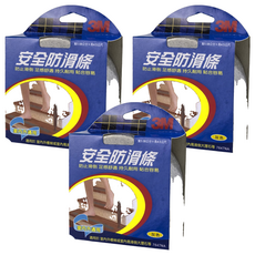 3M 安全防滑條室內外通用 2吋, 灰色, 3個