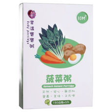 鈞媽御食堂 常溫寶寶粥, 含菠菜, 10個月以上寶寶適用, 150公克 x 3入, 150g, 3包