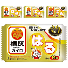 小林製藥 桐灰 小白兔貼式暖暖包，輕薄貼合，適用於腰部、肩膀，10入，14小時持續溫暖, 40片