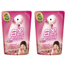 白鴿 防蟎衣物柔軟精 補充包, 防蟎抗菌率高達99% 天然植物香氛精華, 1.8kg, 2包
