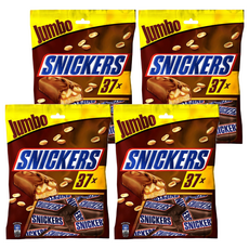 SNICKERS 士力架 花生巧克力 隨手包, 多層次有嚼勁口感, 香氣與美味完美交織, 666g, 4袋