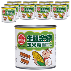 牛頭牌 金鑽玉米粒 340公克 顆粒飽滿 脆甜多汁, 340g, 10罐