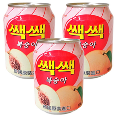 Lotte 樂天 Sac Sac 水蜜桃汁 238毫升 韓國原裝進口, 238ml, 3罐