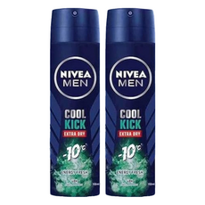 NIVEA 妮維雅 瞬間酷涼系列 男士止汗爽身噴霧 柑橘, 150ml, 2瓶