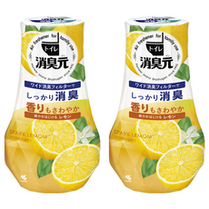 小林製藥 廁所芳香消臭元 檸檬清香 400ml, 大尺寸濾紙, 有效去除空氣臭味, 2瓶