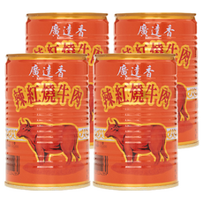 廣達香 辣紅燒牛肉, 不添加防腐劑、味素, 440g, 4罐