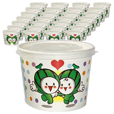 百貨King 520cc免洗紙碗 附蓋, 紙/紙湯碗/湯碗, 50入2組, 台灣製, 50個, 2組