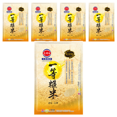 三好米 一等糙米，口感Q彈 軟硬適中 3kg, 5包