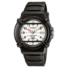 CASIO 卡西歐 手錶 HDA-600B-7BVDF, 白色錶盤 + 黑色錶帶, 1支
