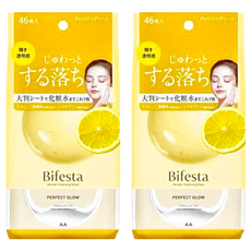 Bifesta 碧菲絲特 透亮調理卸妝棉, 2包, 溫和卸妝, 添加維生素C, 92片, 46片