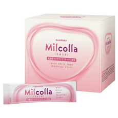 SunTORY 三得利 Milcolla 蜜露珂娜 膠原蛋白, 光速補充膠原蛋白 恢復彈性光澤, 含賽洛美 鎖住水分, 光透維生素C 煥發光澤, 15包, 97.5g, 1袋