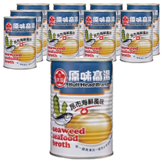 牛頭牌 原味高湯 昆布海鮮風味, 萃取昆布鮮甜滋味, 搭配柴魚精華與洋蔥香氣, 411ml, 10罐