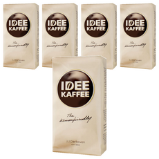 IDEE KAFFEE 低刺激性咖啡粉，250g，特殊蒸氣工法，保留咖啡風味，經典歐洲風味，香濃滑順，德國產，中焙, 5包