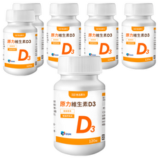 悠活原力 維生素D3, 400mg, 120顆, 6罐