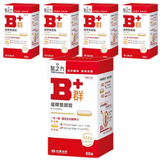 台塑生醫 MD Formula 醫之方 緩釋B群雙層錠, 高單位維生素B群, 添加乳清蛋白+五味子+牛磺酸, 10小時緩釋技術, 60錠, 900mg, 60顆, 5盒