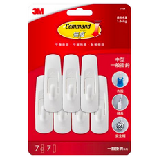 3M Command 無痕 掛鉤超值包 中型 7入組, 27104, 1組