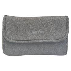 QUESToN Neoprene 防潑水電源收納包, 大(17.5 x 4.5 x 11cm), 深灰色, 1個