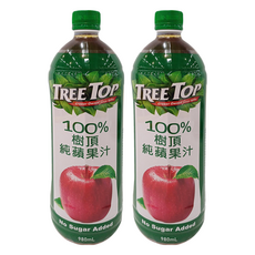 TREE TOP 樹頂 100%蘋果汁 980ml, 2瓶