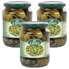 LIDYA 莉迪亞 蒔蘿醋漬酸瓜, 670公克, 360公克固形量, 土耳其原產, 720ml, 3罐