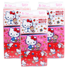 HAYASHI Hello Kitty 印花面紙 迷你型6包組, 超細柔雙面印花, 可在馬桶中分解, 6包, 3組