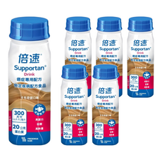 Supportan 倍速 癌症專用配方, 高蛋白, 添加魚油, 卡布奇諾口味, 200ml, 6瓶