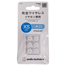audio-technica 鐵三角 交換用耳塞 替換耳塞, ER-TW1, 白色 XS, 6件套, 透明白, 1個