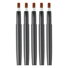 KAI 貝印 cosmeup 伸縮平頭唇筆, PBT材質, 機身尺寸110x10x10mm, 重量7g, 日本製造, HC-3750, 5支