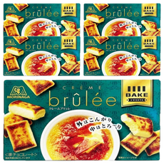 MORINAGA 森永 BAKE烤焦糖布丁, 經典法式甜點風味, 外層薄脆焦糖, 內層濃郁卡士達巧克力, 37g, 5盒