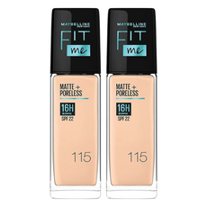 MAYBELLINE 媚比琳 FIT ME 反孔特霧粉底液 30ml 兩入組 #115, 2支