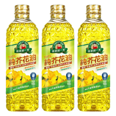 得意的一天 100%純芥花油, 嚴選非基改芥花種籽榨出, 油質透亮安定, 適合各種烹飪方式, 1L, 3瓶