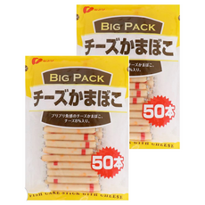 Natori Food 大袋起司魚板棒 Set 50入, 超大容量爆漿香濃起司魚板, 600g, 2袋