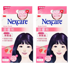 3M Nexcare 神無瑕 荳痘貼, 霧面隱形, 內厚外薄好吸收, 18入, 18個, 2盒