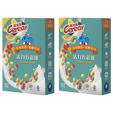Cerear 喜瑞爾 活力五彩球，水果口味，添加小麥纖維, 160g, 2盒