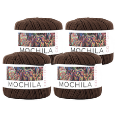 brandyarn Mochila 棉針織線, 巧克力色, 200 公尺, 2入, 4捲