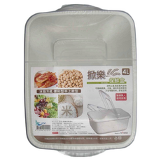 UDA 有達 掀樂保鮮盒 4L, 可堆疊收納, 顏色隨機, 27 x 21.5 x 12.3cm, 1個