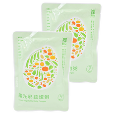 裸廚房 大寶寶粥, 陽光彩蔬口味, 9個月以上寶寶適用, 全素食配方, 160g大份量, 陽光彩蔬, 160g, 2包