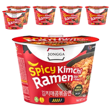 JONGGA 宗家府 辣味泡菜拌麵 碗裝, 6入